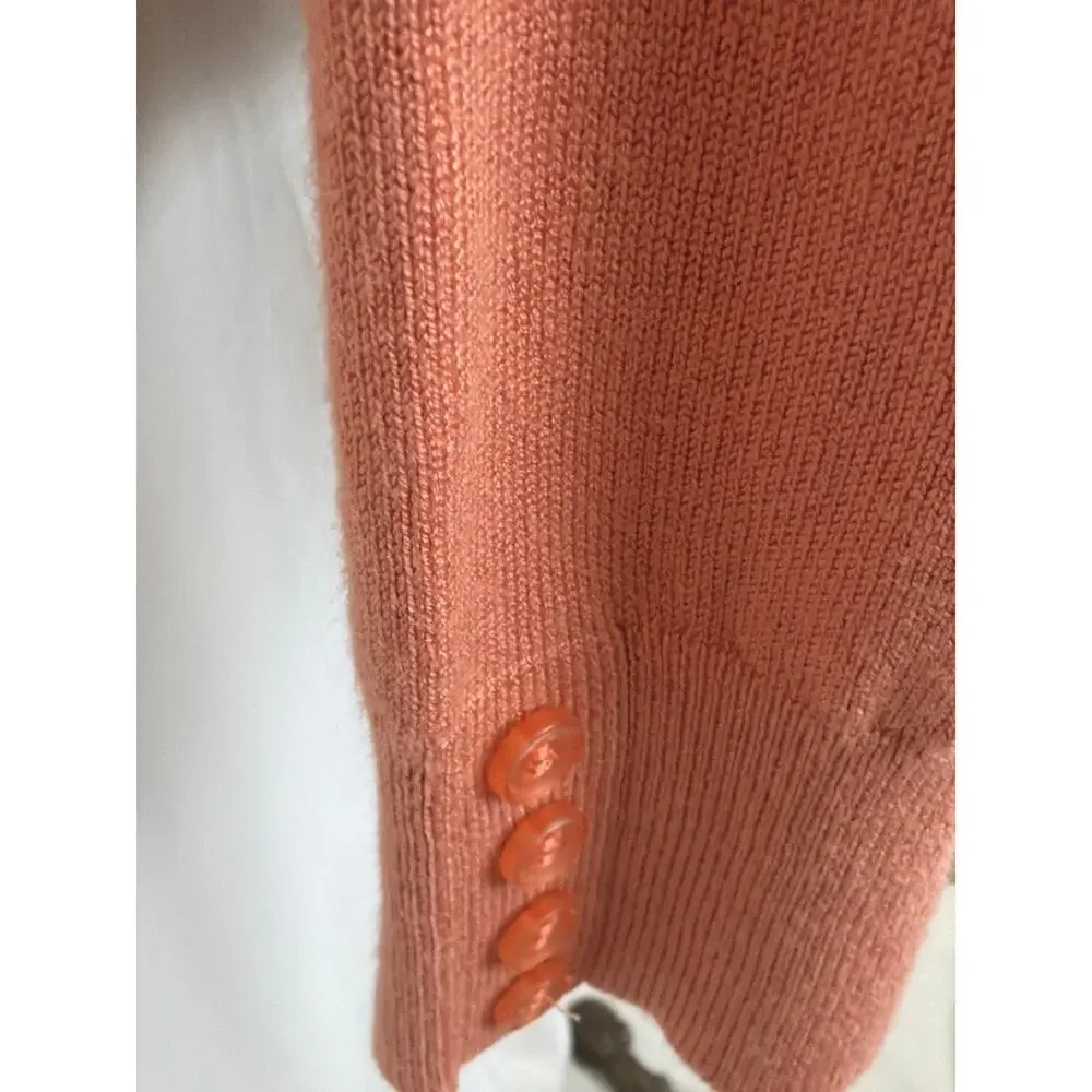 NWT Soya Concept Terra Cotta / Salmon Cropped Cardigan Sweater Size XXL #0514
